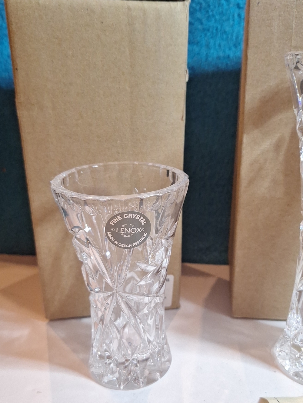Lenox Crystal Star Vases from Lenox Collections 1 - 6 Inch and 2 - 4 Inches - Picture 6 of 9